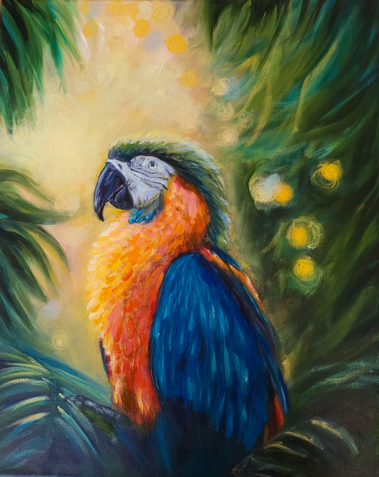 Parrot - Oil on Canvas