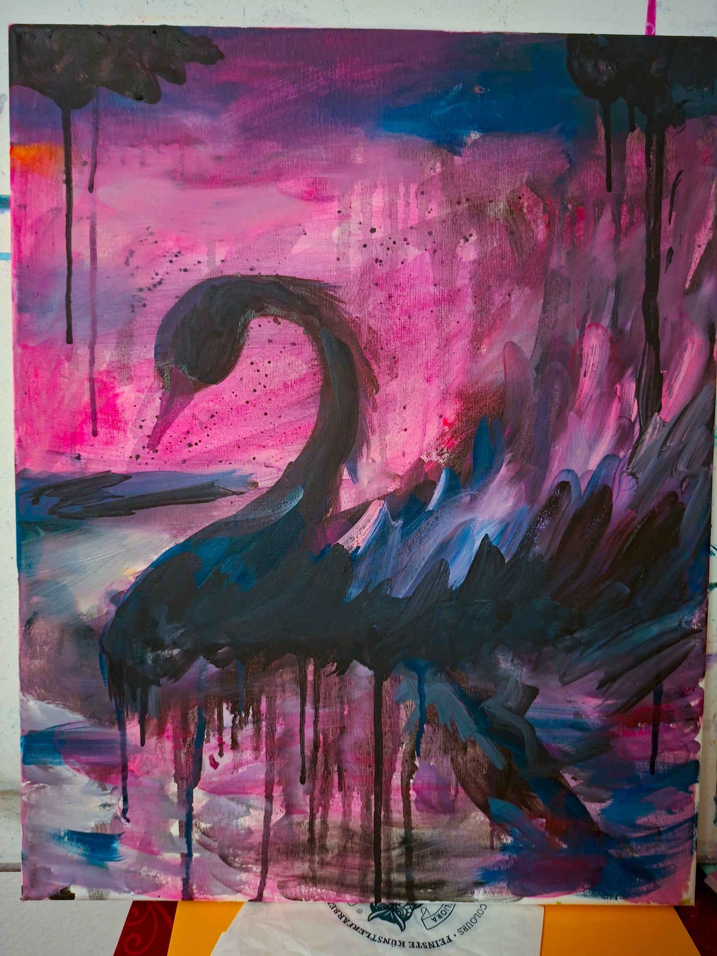 Swan No. 83 (Black-Pink)