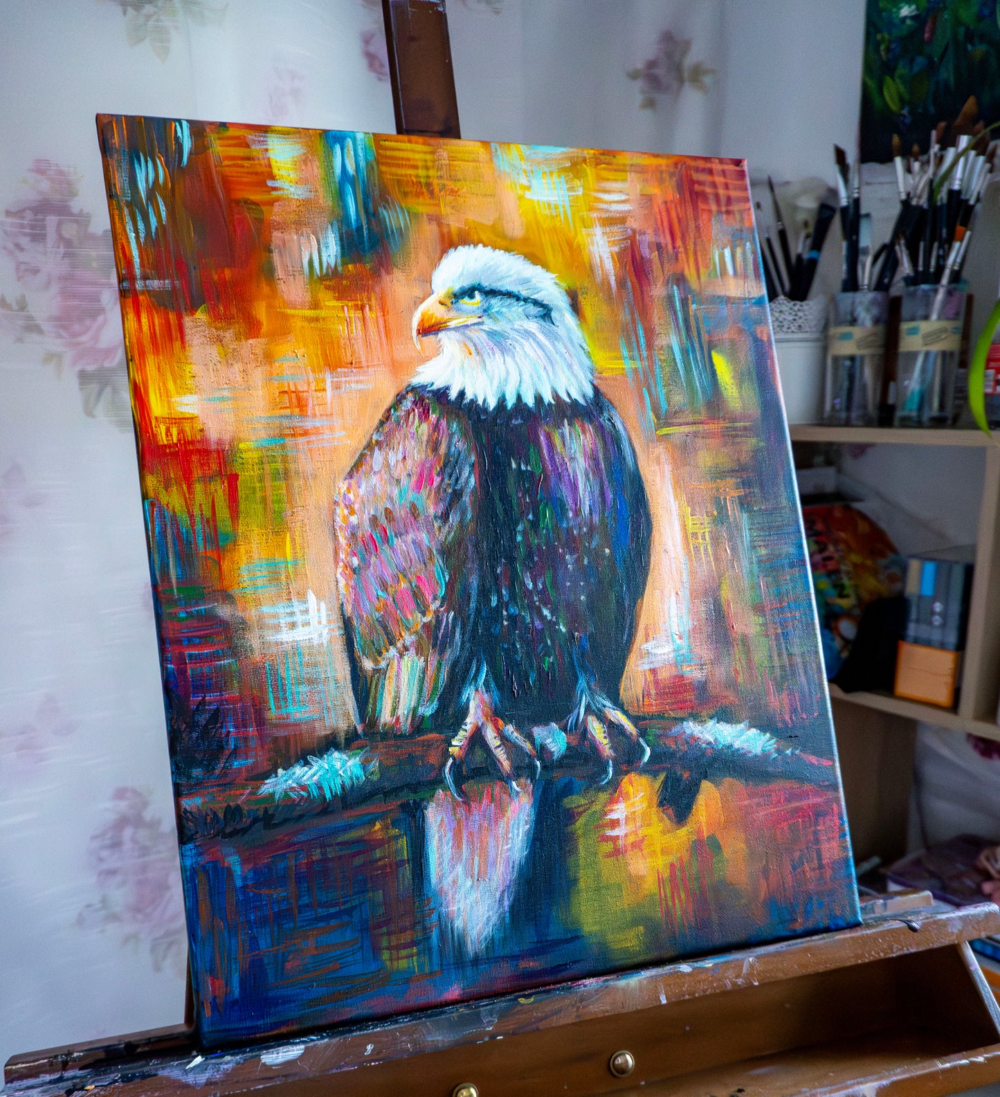 The Proud Eagle; Acrylic on canvas