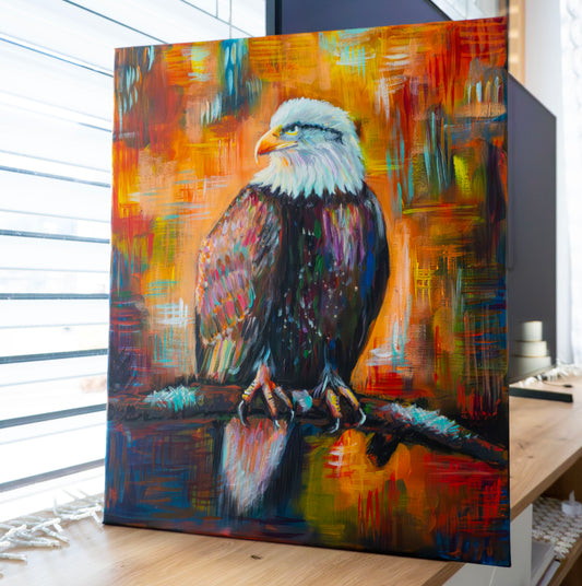 The Proud Eagle; Acrylic on canvas