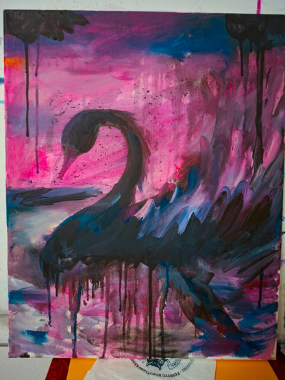 Swan No. 83 (Black-Pink)