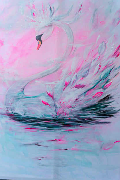 Swan No. 77 (Pink-Green)