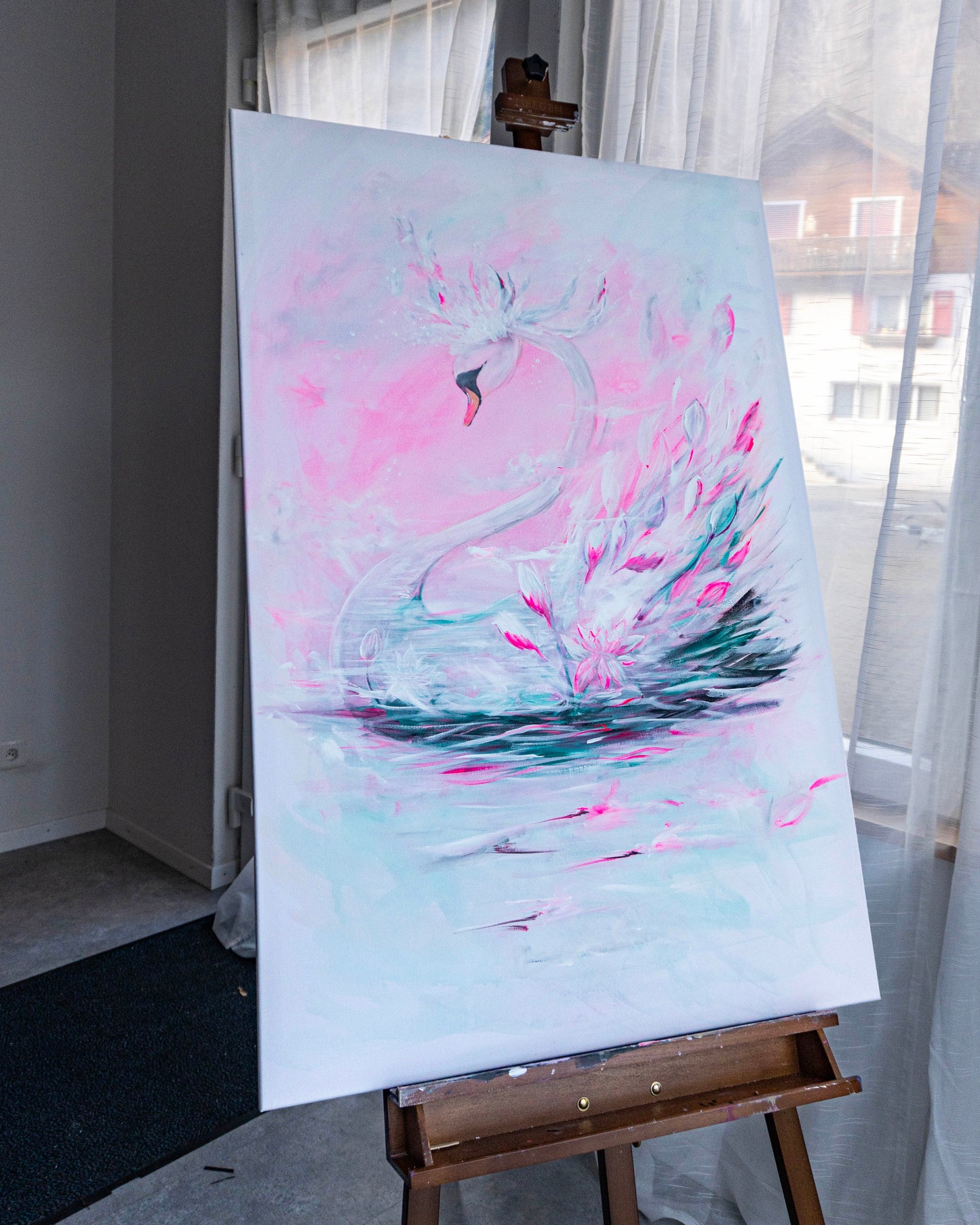 Swan No. 77 (Pink-Green)