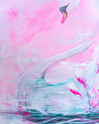 Swan No. 77 (Pink-Green)