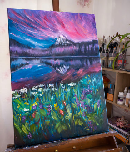 The Abundance of the Alps; Oil on Canvas