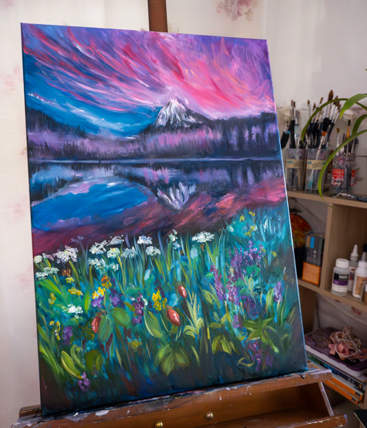 The Abundance of the Alps; Oil on Canvas