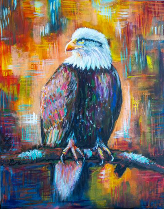 The Proud Eagle; Acrylic on canvas