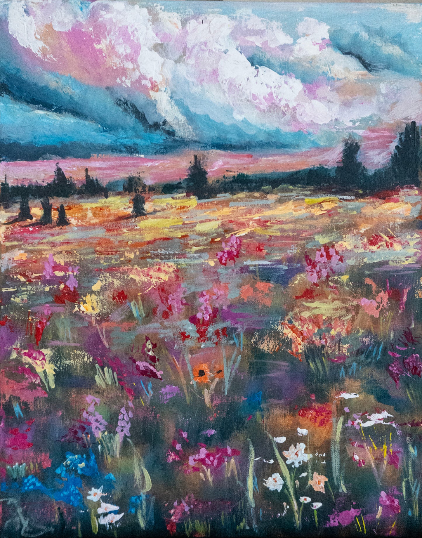 Summer ahead of us; Acrylic on Canvas
