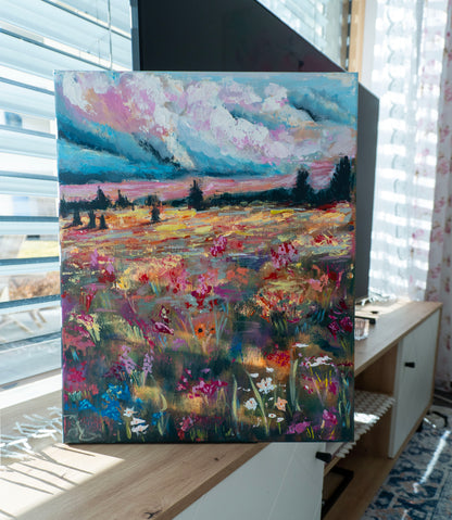 Summer ahead of us; Acrylic on Canvas