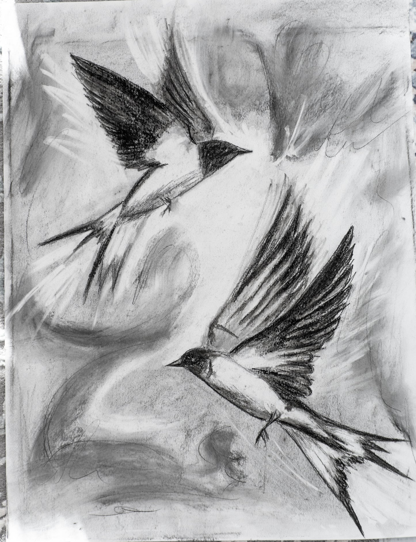 Swallows Dance; Charcoal