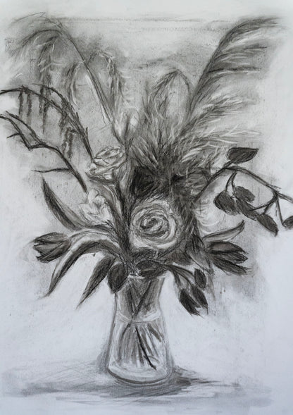 Flowers in Charcoal