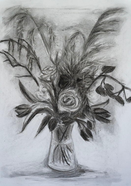 Flowers in Charcoal