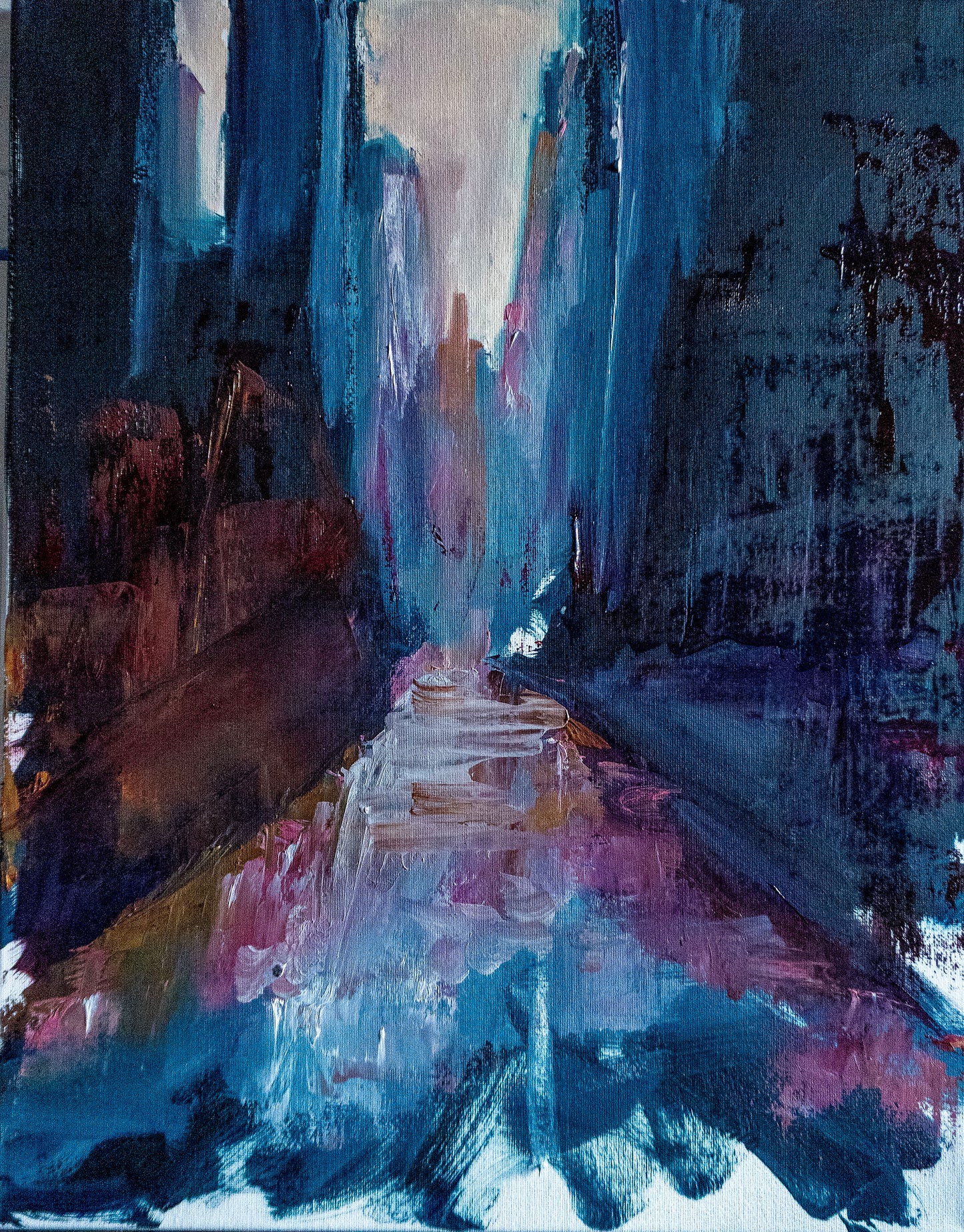 Busy City - Oil on Canvas