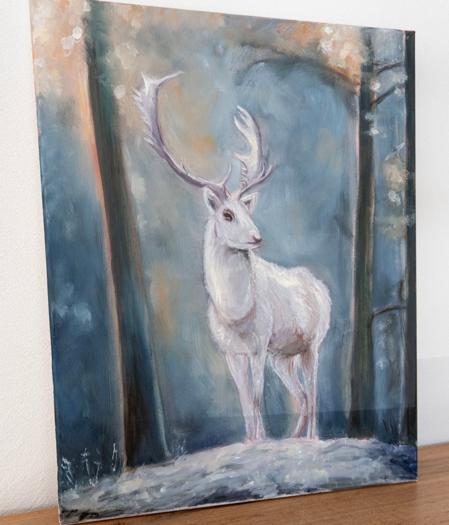 Silence in the snow; Oil on Canvas