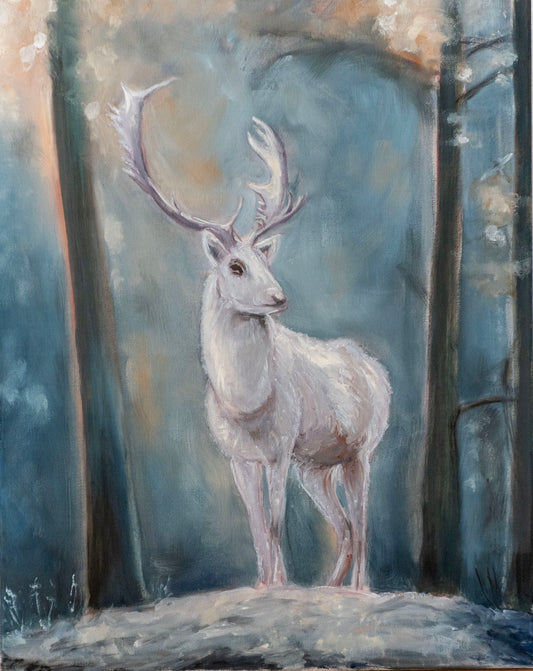Silence in the snow; Oil on Canvas