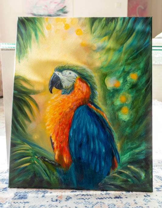 Parrot - Oil on Canvas