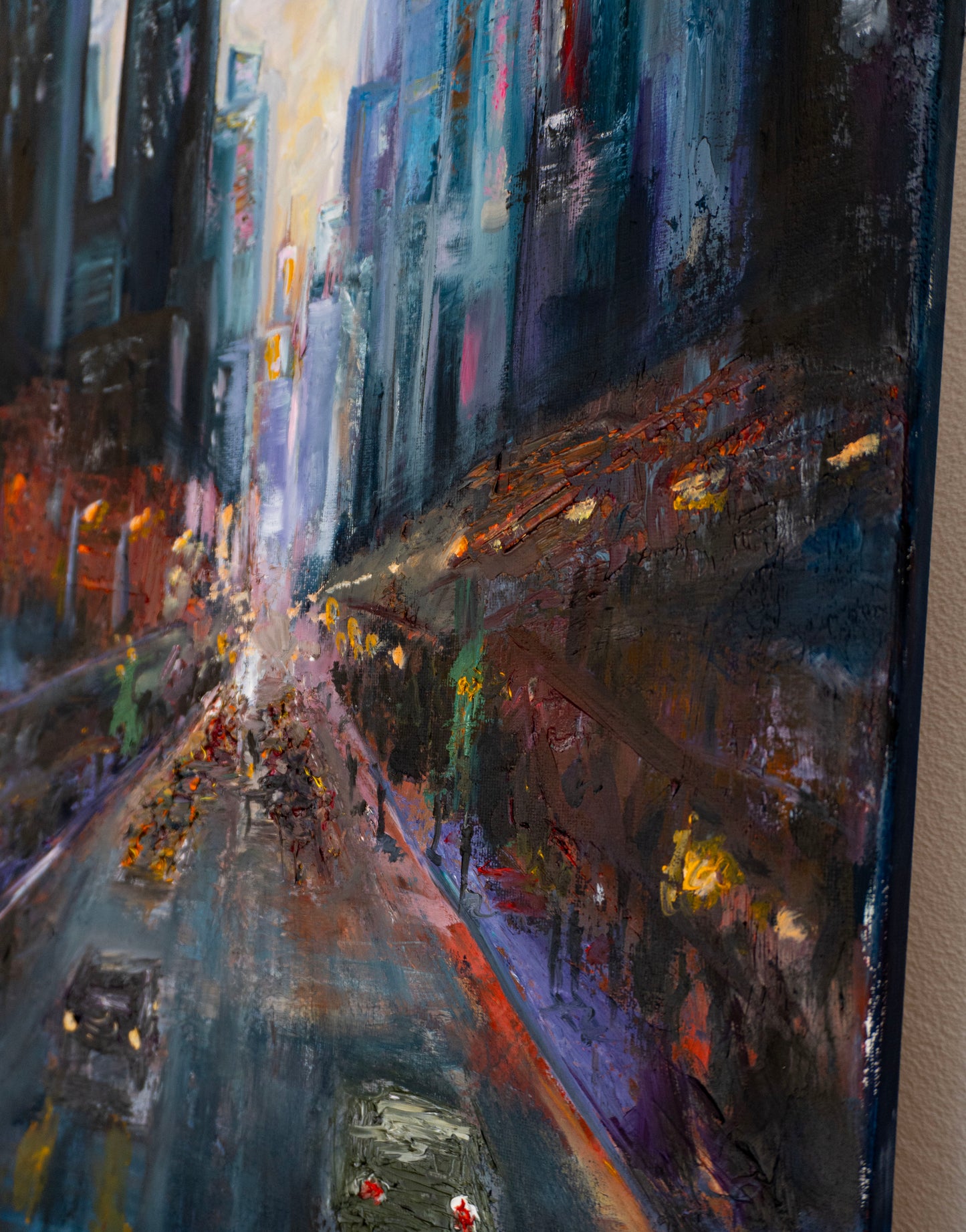 Busy City - Oil on Canvas