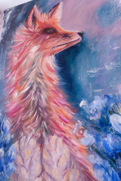 Fox; Mixed Media on Canvas