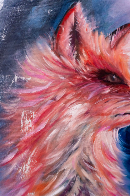 Fox; Mixed Media on Canvas