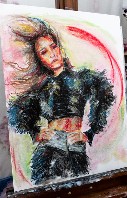 The Model in Pastel Chalk