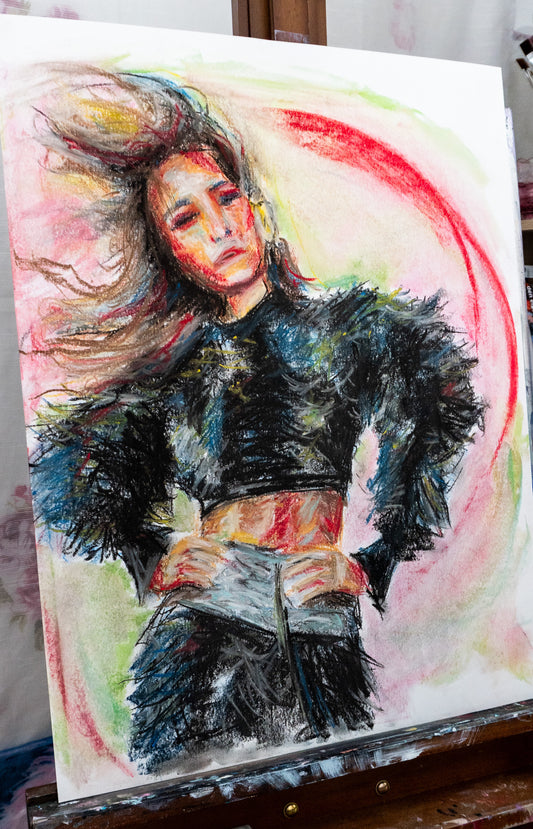 The Model in Pastel Chalk