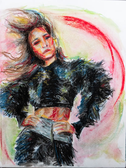 The Model in Pastel Chalk
