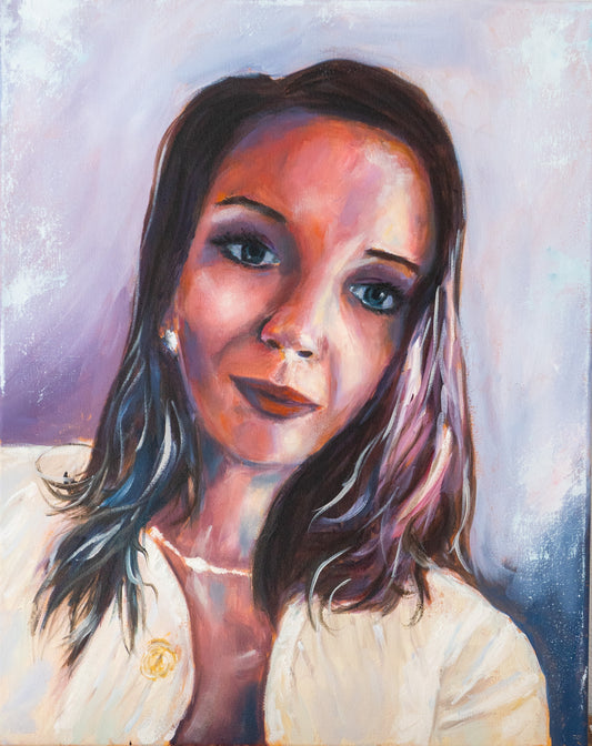 Commissioned portrait 1 (Abstract Realismus); Mixed Medial on Canvas