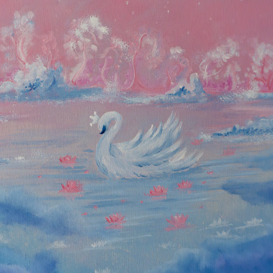 Swan No. 33 (Pink-Blue)